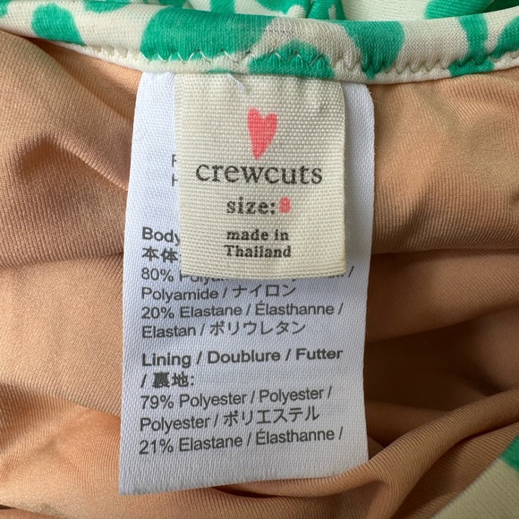 CREWCUTS girls one-piece swim suit size 8 ruffle top floral print - Picture 4 of 5